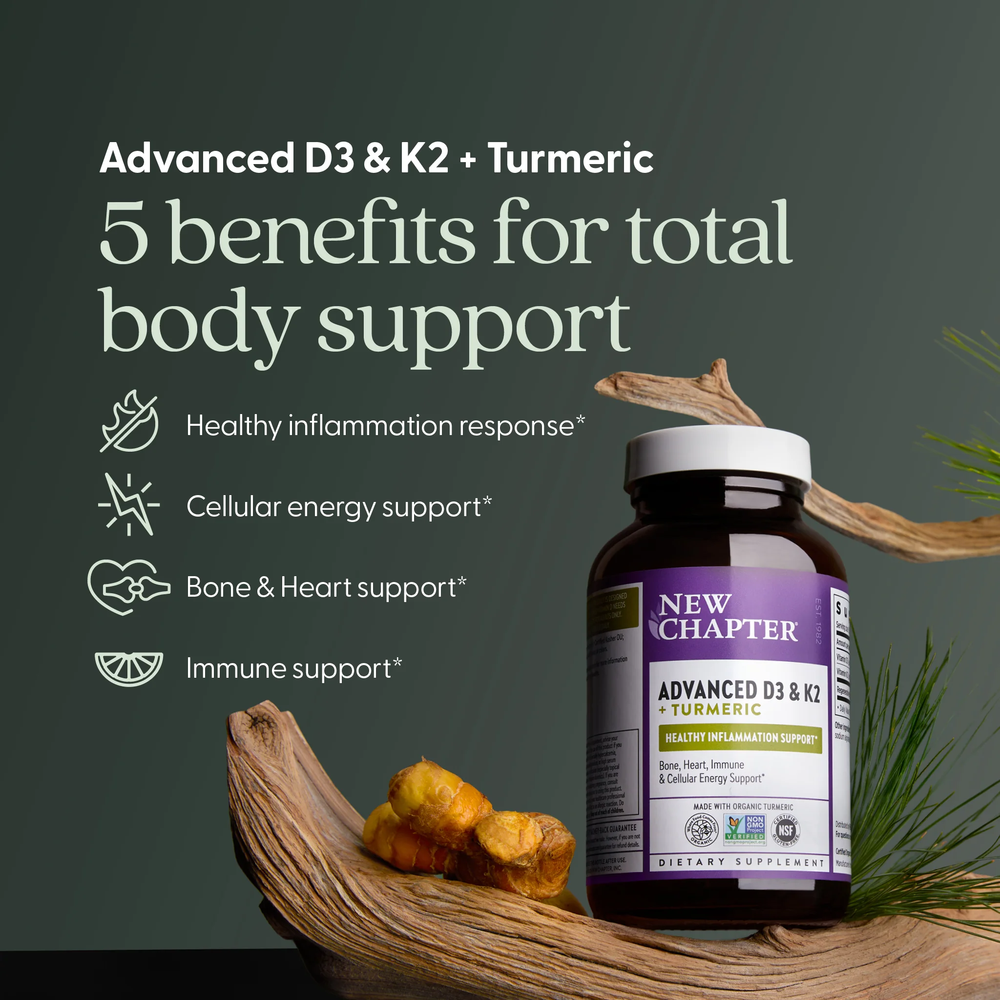 Advanced D3 & K2 + Turmeric - Image 3